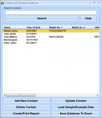   Contact List Database Software