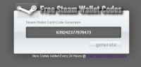   Steam Wallet Codes Generator