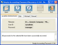   Simply Accounting Password Recovery