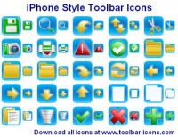   iPhone Style Toolbar Icons