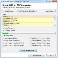   Convert MSG to PDF Batch